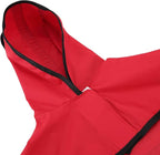 HDE Dog Raincoat Jacket Reflective Adjustable Hooded Pet Poncho Rain Coat with Leash Hole for Small to X-Large Dogs Red - L