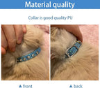 2 Pack Cat Collar Rhinestone Bling Cute Cat Collars Accessories for Pet Collars Adjustable Ideal for Girl Cats Male Cats(Silvery Pink)