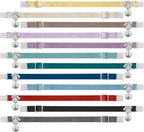 Personalized Breakaway Cat Collars - Magnetic Buckle, Bell - Safety Quick Release, Customized for Girls & Boys Cats- (Velvet-Grey)