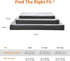 Amazon Basics Dog Bed with Cooling Gel Memory Foam, Pressure-Relief Support for Dogs up to 50lbs, Non-Slip Bottom, Machine Washable Cover, Large Sized (35" x 22"), Grey