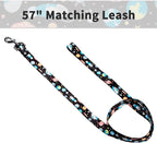 Ihoming Dog Collar and Leash Set for Daily Outdoor Walking Running Training, Space Design for Large Boys Girls Dogs Cats Pets, L-Up to 80LBS