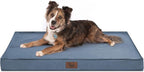 Large Outdoor All Weather Dog Bed, Waterproof Pet Bed for Large Dogs, Orthopedic Egg Crate Foam with Washable Removable Oxford Cooling Cover, 36x27 Inch, Blue