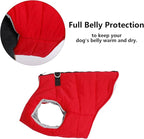 Geyecete Dog Bulldog Clothes Dog Cotton Padded Coat Thick Winter Warm Vest Waistcoat Cold Weather Jacket Clothing for French Bulldog Coat-Red-M