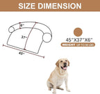 Calming Dogs/Cats Bed Mats, Dog Pad Washable Removable Couch Cover, Plush Long Fur Mat for Pets, Waterproof Lining, Perfect for Small, Medium and Large Dogs and Cats (Desert Brown, 45"x37")