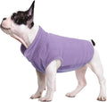 FUAMEY Dog Fleece Vest for Small Dogs,Warm Stretchy Dog Sweatshirts Pullover with Leash Hole Dogs Sweater Soft Pet Turtleneck Cozy Pet Vest Lightweight Sleeveless Purple S