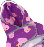 HDE Dog Raincoat with Clear Hood Rain Jacket Poncho for Small Medium Large Dogs Ducks Purple - XXL