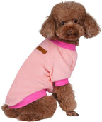 GreenJoy Classic Fleece Dog Sweater – Soft & Warm Stretchy Sweatshirt for Small Dogs & Cats, Cold-Weather Pullover for Everyday Wear (Light Pink, Small)