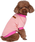 GreenJoy Classic Fleece Dog Sweater – Soft & Warm Stretchy Sweatshirt for Small Dogs & Cats, Cold-Weather Pullover for Everyday Wear (Light Pink, Large)