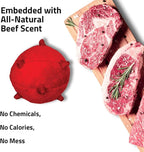 Playology Dog Toys | Puppy Toy Plush Sensory Ball for Dogs and Puppies for Dogs and Puppies | Medium Beef Scented Toy - Easy to Clean and Made from Non Toxic Materials