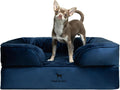 NOAH & PAW Dog Bed, 28x23x11 Inch, Orthopedic Dog Beds for Medium Size Pets, Eggshell Memory Foam Infused with Cooling Gel, Inner Cover, Waterproof, Machine Washable (Velvet Sofa Collection)