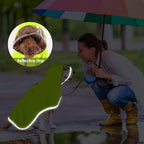 Lukovee Dog Raincoat, Adjustable Dog Rain Jacket with Clear Hooded Double Layer for Large Medium Small Dogs Puppies, Waterproof Rain Coat Poncho with Reflective Storage Pocket & Rim (Green,XXXL)
