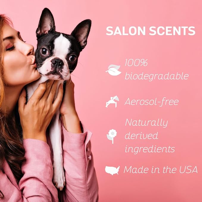 Bark2Basics Salon Scents Pet Grooming Cologne - 8 oz, Natural Professional Groomer Grade Perfume Deodorant for Dogs and Cats, Long Lasting, Deodorizing (Blueberry Pie)