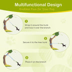 Outdoor Dog Bungee Tug Toy,Interactive Tug of War Toy for Small/Medium/Large Dogs,Tree Tuggerr Toys，Hanging from Tree Toy for Exercise Solo Play (Large)