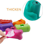 INNOLIFE Dog Poop Bag, Set of 6 Bone Shaped Dispensers + 90pcs Pet Waste Bags, Dog Waste Bags, Bulk Poop Bags on a roll, Clean up Poop Bag
