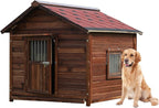 Extra Large Dog House Outdoor Made of Solid Pine Wood, Warm Doghouse, Dog House with Elevated Floor for Large Dogs, (Wood, 4XL)