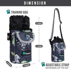 PetAmi Dog Treat Pouch, Large Pet Training Treat Pouch with Pocket, Dog Trainer Essentials Supply Holder with Poop Bag Dispenser, Training Bag for Kibbles Toys, 3 Ways to Wear (Floral Grey)