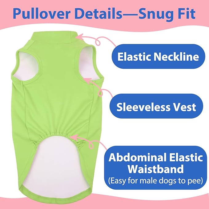 Dog Fleece Vest - Green, XXL - Lightweight Sweater | Warm Stretchable Sweatshirt for Fall & Winter, Indoor Comfort Wear,Seasonal Underwear,Beagle