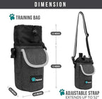 PetAmi Dog Treat Pouch, Large Pet Training Treat Pouch with Pocket, Dog Trainer Essentials Supply Holder with Poop Bag Dispenser, Training Bag for Kibbles Toys, 3 Ways to Wear (Charcoal)