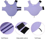 Fleece Dog Coat Winter Pet Jacket Reflective for Cold Weather for Large Medium Small Dogs(Purple,M)