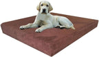 Dogbed4less Large Orthopedic Memory Foam Pet Bed with Heavy Duty Black Canvas Cover, Waterproof Liner, and Extra Replacement Microsuede Antislip Duvet, 41"X27"X4" Inches, Fits 42"X28" Crate.