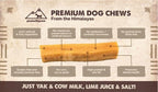 peaksNpaws Yak Cheese, High Protein, Himalayan Dogs Chews, Natural Dog Treats, Lactose Free, Long Lasting Dogs Treat for Aggressive Chewers Under 55 lbs 12 Large Chew Sticks