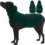 X-Large Dog Fireworks Anxiety Vest with Adjustable Chest,Hood Neck Wraps,Soft Lightweight Calming Shirt for Lightning,Storms,Separation,Home Alone(DarkGreen)