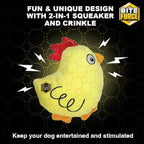 Bite Force - Durable & Strong Dog Toy Yellow Chicken with Squeaker, Kevlar-Reinforced Seams for Aggressive chewers.