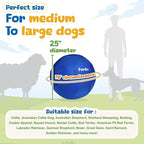 25" Herding Ball for Dogs, for Australian Shepherd, for Cattle, for Border Collie, for Blue Heelers & Medium to Large Dogs,Horse, Herding Dog Ball, Herding Toys - Blue