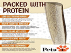 Pets Plus Split Antler Chews for Dogs – 6 Inch, Medium, 2-Pack – Natural Deer Antlers, Long-Lasting Dog Chew Bones, Odor-Free, for Aggressive Chewers & Dental Health