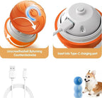 2PCS Duarspin Dog Ball, Shaky Balls Toy for Dogs, Interactive Dog BallToys, Fun Automatic MovingBall, Vibrating Ball Pet Bouncing BallToy, Duar Spin Dogs Balls That Moves on Its Own (Blue+Orange)