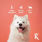 King Lou Pets - Wild Salmon Bites - Freeze Dried Treats for Dogs - Single Ingredient Dog Treat - USA-Made Salmon Treats for Dogs- Omega Rich for Skin & Coat Health - 1 lb Prior to Freeze-Drying