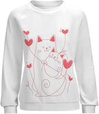 Womens Long Sleeve Tops Y2k Japanese Art Print Sweatshirts Fall Pullover for Women Crewneck Vintage Shirts Boho Tops