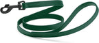 Dogline Biothane Waterproof Dog Leash Strong Coated Nylon Webbing with Black Hardware Odor-Proof Easy to Clean High Performance for Small or Large Dogs Made in USA 4 or 6 ft Lead, Hunter Green