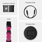 New Fi Series 3+ Smart Dog Tracker Collar – AI GPS for Dogs, Health & Behavior Monitor, Virtual Fence, Escape Alerts, Waterproof, Apple Watch Compatible 12Mo Membership Included