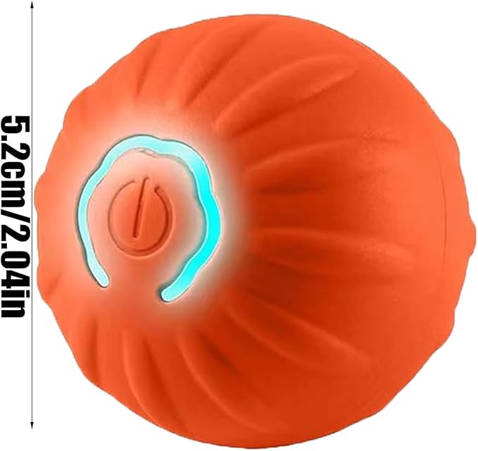 Alizure Dog Ball, Dura Spin Smart Dog Ball, Automatic Rolling Balls for Dogs Interactive Dogs Toys for Aggressive Chewers (Orange)