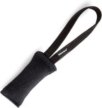 Dingo Gear French Linen tug Toy for Dog, Dog Bumper for Training, Agility, tug of war, Dog bite Pillow for Strong Dog, 1handle 6" Black S00072