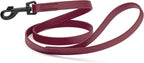 Dogline Biothane Waterproof Dog Leash Strong Coated Nylon Webbing with Black Hardware Odor-Proof Easy to Clean High Performance for Small or Large Dogs Made in USA 4 or 6 ft Lead, Merlot Burgundy