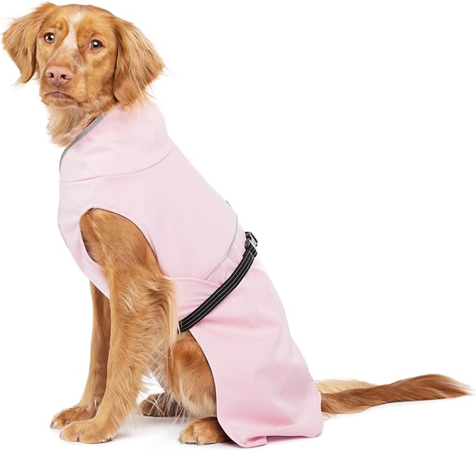 Goldpaw Rainpaw Waterproof Dog Raincoat - Durable Dog Rain Jacket for All Seasons - Easy to Wear, Adjustable, Premium Pet Outerwear - Made in The USA - Machine Washable - Pink - Size 26