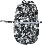Mikayoo Large Dog Camouflage Raincoat Ajustable Pet Waterproof Clothes Lightweight Rain Jacket Poncho Hoodies with Strip Reflective(Gray L)