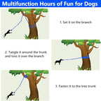 XiaZ Tug of War Dog Toy, Interactive Dogs Toy Bungee Hanging Tether with 2 Chew Rope Toys, Heavy Duty Puppy Outdoor Activity Aggressive Chewers Best Small to Large Boredom Exercise and Play (Blue)