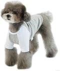 Dog Shirt for Small and Large Dogs Raglan Cotton T-Shirts Soft Breathable Dog Shirts pet Clothes Gray Series (Medium, Gray/White)