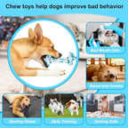 SZEE Dog Rope Toys, 14 in 3 Knots Chew Rope for Medium and Small Dogs, Natural Cotton Pull Toy for Tug of War and Teeth Cleaning (Blue)