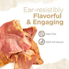 Natural Farm Pig Ears for Dogs (8-Count), One Ingredient: Natural Whole Pigs Ears, Air Dried, Long-Lasting & Highly Digestible Treats, Great for Puppy and Large/Medium Dogs