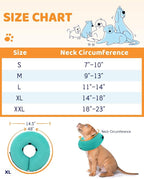 Supet Inflatable Dog Cone Collar Alternative After Surgery, Dog Donut Collar Recovery ECollar to Stop Licking, Soft Dog Cone for Small Medium Large Dogs