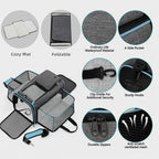 Expandable Travel Small Dog Cat Carrier(Large),Airline Approved Soft-Sided Pet Carrier with Removable Fleece Pad and Pockets for Cats/Puppy and Small Animals