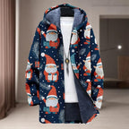Oversized Full Zip Hoodie for Men Sherpa Fleece Lined Jacket with Hood Soft Warm Winter Coat with Pockets