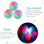 FineInno 2 pcs Large Light Up Dog Balls Flashing Elastic Ball Bouncy Glow in The Dark Interactive Jumping Blinking Dog Ball Pet Toys for Golden Retriever,Labrador,Large Dogs