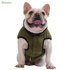 PetWarm Reversible Dog Winter Coat, Windproof Dog Puffer Vest, Soft Vest for Dogs with Hook-and-Loop Strap for Easy Dressing, Waterproof Coat for Dogs with Adjustable Fit, Green, 2XL