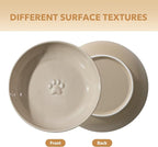 5.7'' Ceramic Wide Whisker Friendly Cat Dishes, Set of 3 Ceramic Cat Bowls, Indoor Kitten Feeding Food& Water Dish to Prevent Whisker Fatigue(3 Pcs)