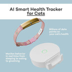 Health Tracker for Cats - Smart Cat Collar with Safety Breakaway Buckle for Indoor Cats, Wellness Alerts, Real-time Monitoring (Forest,M)